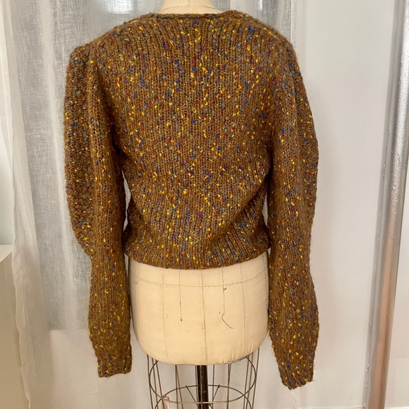 Zara Puff Sleeve Marled Sweater - Picture 5 of 5